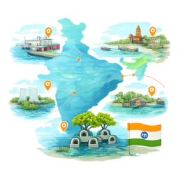 India's Addressable Coastal Market KPI illustration